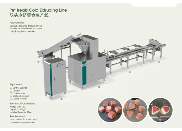 Línea de extrusión en frío para treats